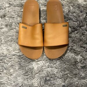 Reef Brown Slide Sandals